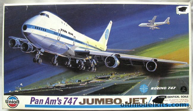 Union 1/288 Boeing 747 Jumbo Jet, A-01-300 plastic model kit